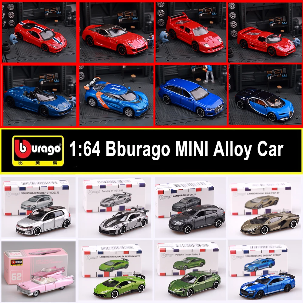

Bburago 1/64 литая под давлением модель автомобиля из сплава Porsche 911, миниатюрная копия автомобиля Volkswagen Ferrari, коллекция автомобилей, игрушки для мальчиков, подарки