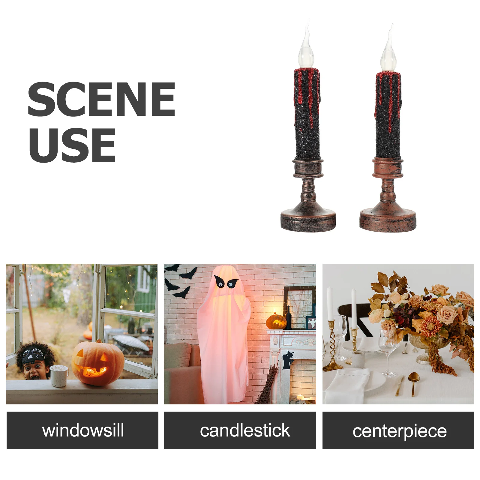 2 قطعة Led الشمع تفتق الشموع عديمة اللهب الخفقان ضوء لجميع القديسين الزفاف زينة عيد الميلاد الرجعية Led مصباح الطاقة