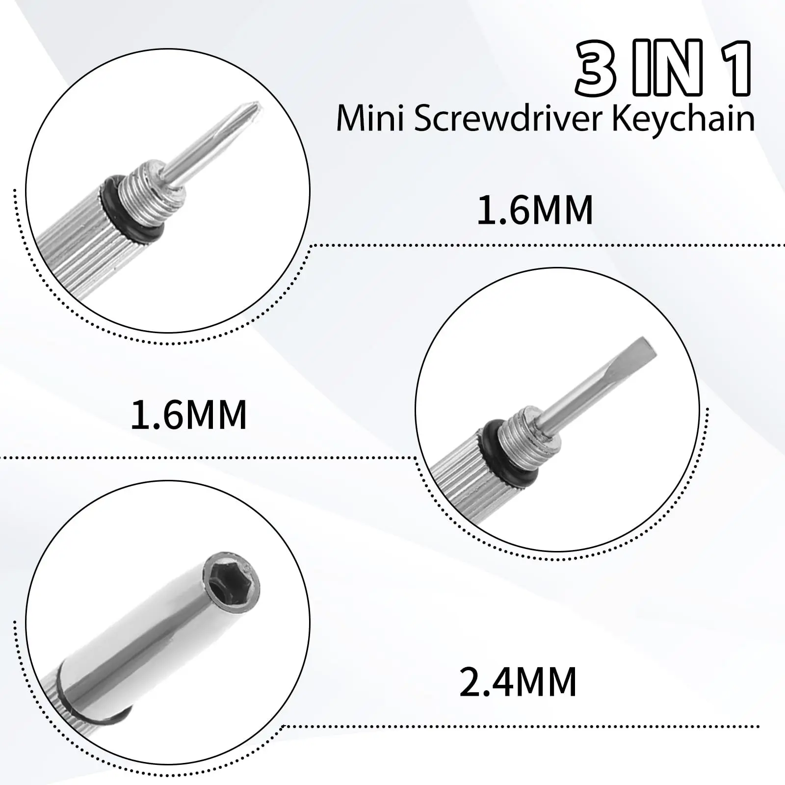 Eyeglass Screwdriver Repair Kit Precision 3 in 1 Mini Screwdrivers Set Keychain Glasses, Sunglasses Sunglass Watch Electronics