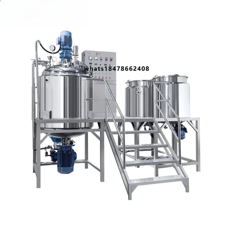 LINHONG Durable Mixing Tank Cream Making Machine Vacuum Homogenizer Paste Mixing Tank Cosmetic Cream Ointmnet Lotion Machine