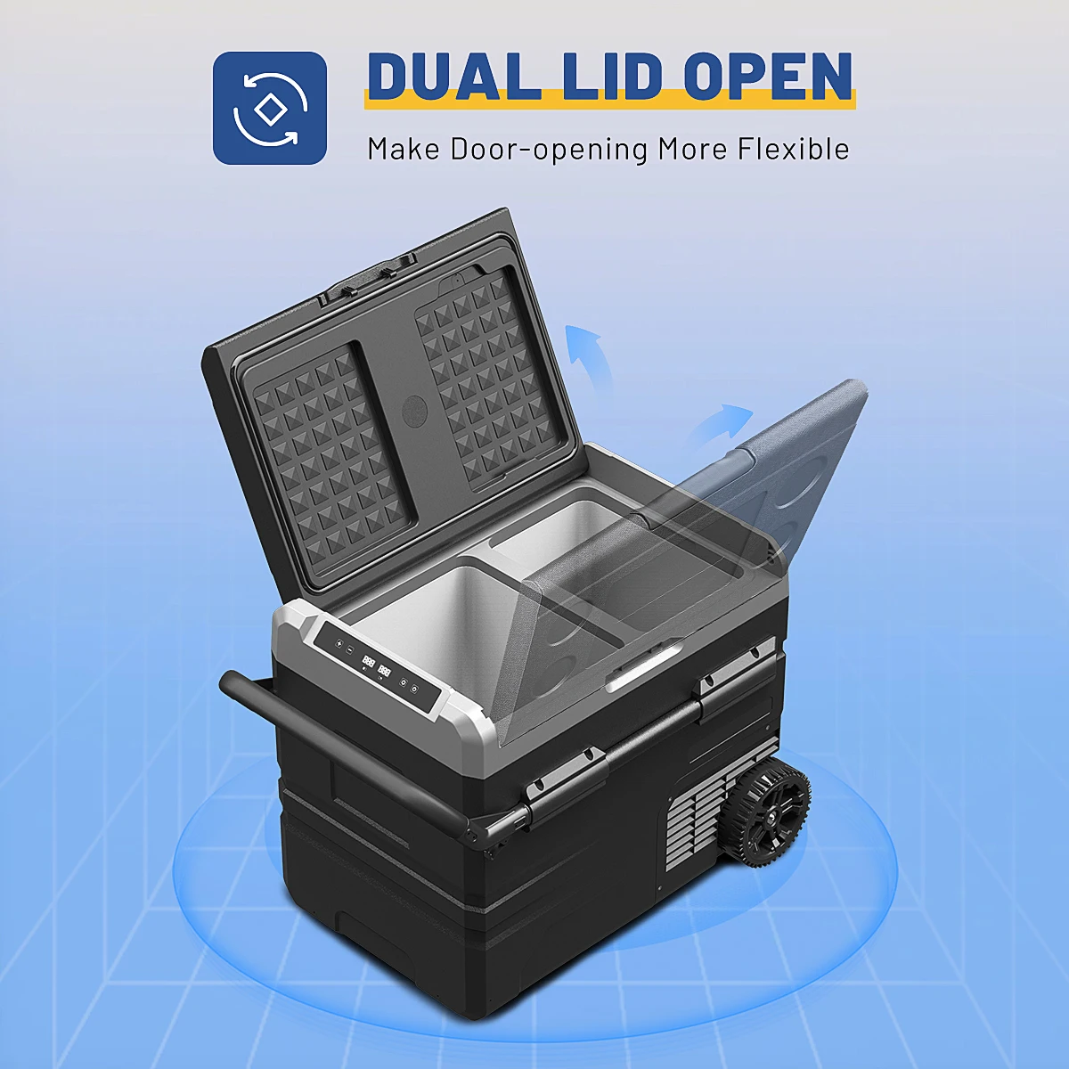 Alpicool TFW35 New Dual-zone 12 Volt DC Freezer Camping Fridge 24V Refrigerator Portable Car Fridges