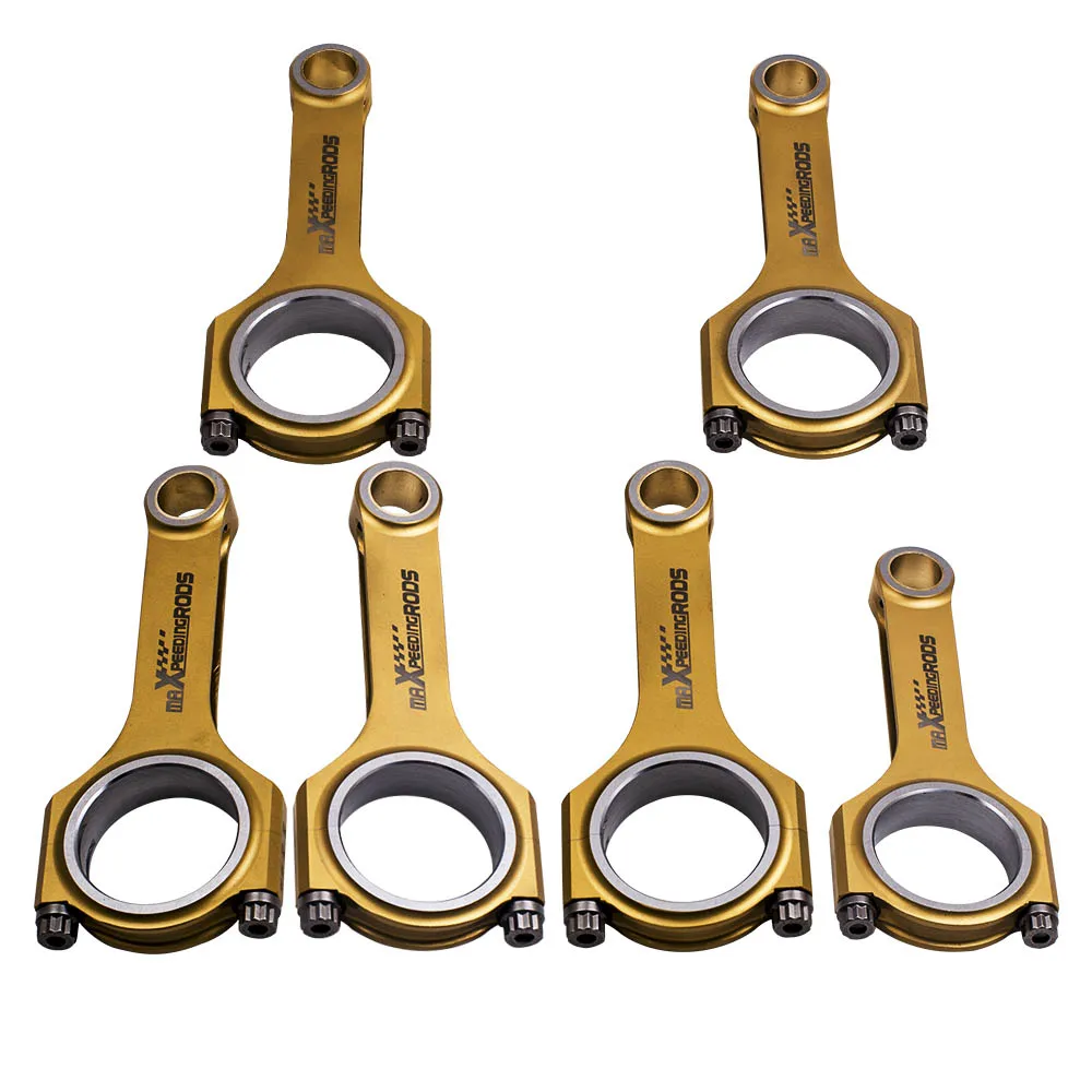 

MSMaXpeedingrods New Racing H-Beam Titanizing Connecting Rods+ARP2000 Bolts Kit for BMW 328i 528i E36 E46 M52B28 135 mm