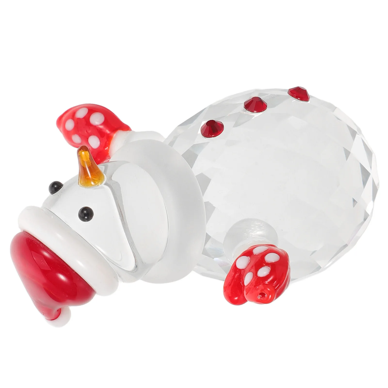 

Small Crystal Snowman Statue: Elegant Holiday Home Decor Piece for Living Room Desktop Christmas Appreciation Gift Idea