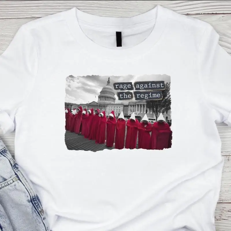 

Rage Against The Regime Women's T-Shirt – Handmaid's Tale Activist At U.S. Capitol, Feminist Activist, Pro-Choice, FDT