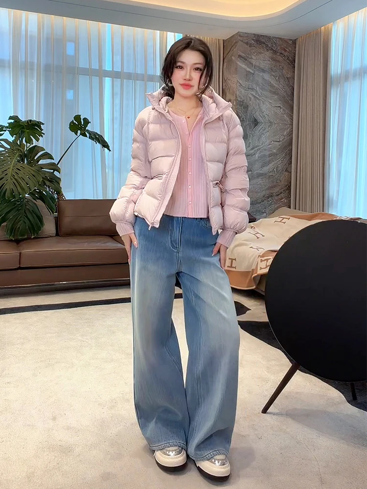 

ME【Tofu Bag】 Siberian 95 White Goose down Quilted Lo Temperature Faion Versatile ort Ladies Puffer Jaet