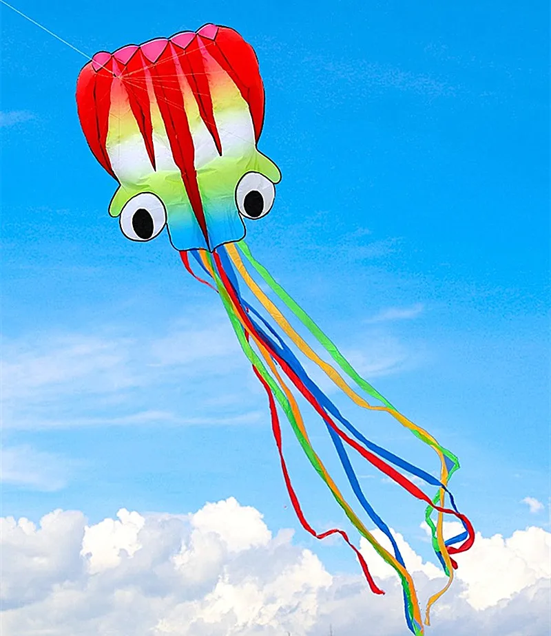 free shipping octopus kite flying juguetes inflables large kite esportes de brinquedo linha pipa parachute power kite outside