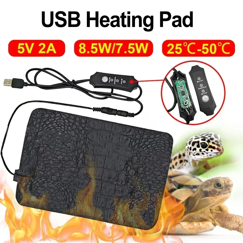 Pet Comfort 33x18cm USB Heating Pad Warming Pad For Reptiles Reptile Thermal Pet Mat Maintains Optimal Temperature