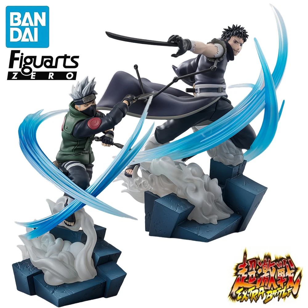 

BANDAI FiguartsZERO EXTRA BATTLE NARUTO Shippuden Hatake Kakashi Uchiha Obito PVC Anime Action Figures Model Collection Toy