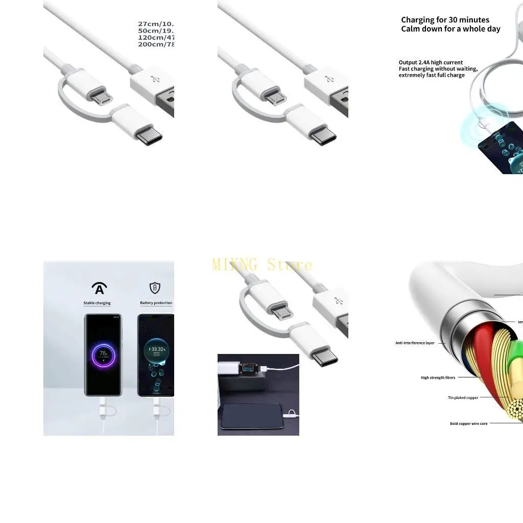 2 In 1 USB OTG Adapter Cable Type C Micro USB To USB Fast Charging Data Sync best sale