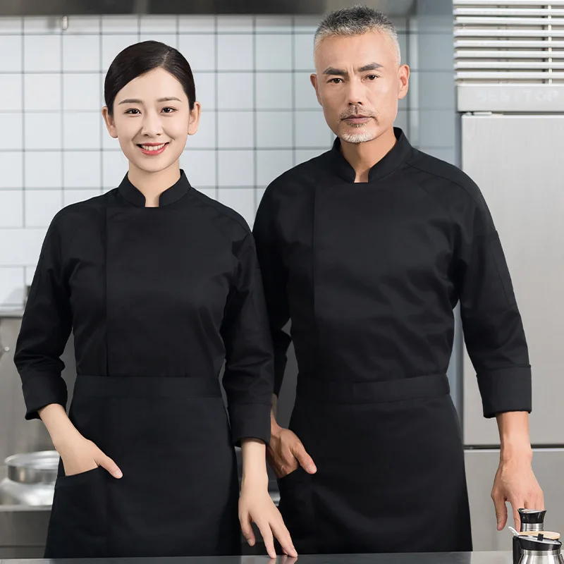 Men's Hotel Kitchen Chef Uniform Long Sleeve Autumn Winter Outfit Western Dining Cake Shop Suit Set
