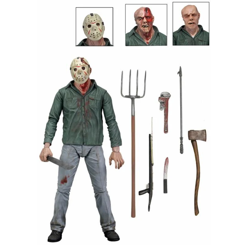 

Фигурка Джейсона NECA, 18 см, 3D Пятница, часть 3, экшн-фигурка Джейсона из ПВХ, игрушечная кукла