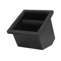 Coffee Knock Box Grounds Disposal Bin Bottomless Embedded Oblique Mouth Stainless Steel Coffee Bin Home Kitchen Accessories