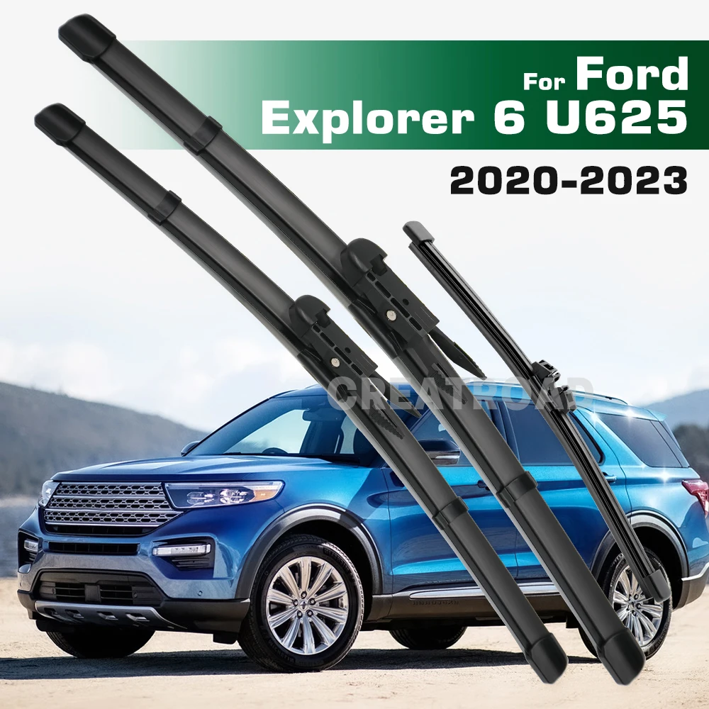 For Ford Explorer 6 U625 2020-2023 2021 2022 Wiper Front & Rear Wiper Blades Windshield Windscreen Window Brushes 26"+22"+11"