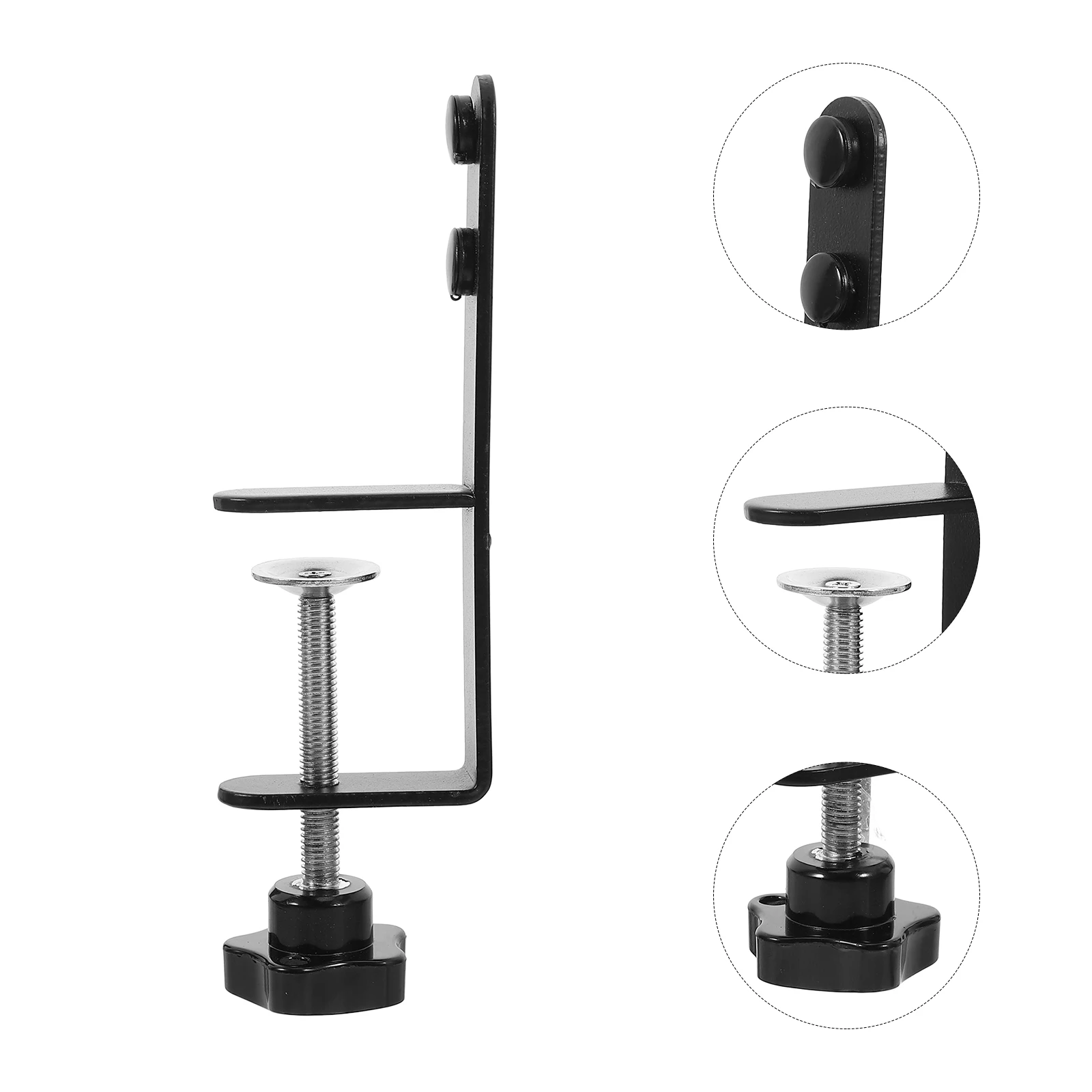 

2 Pcs Fixed Bracket Display Stands for Peg Board Adjustable over Rod Clamp Desktop Clamp-on Storage Brackets Pegboard