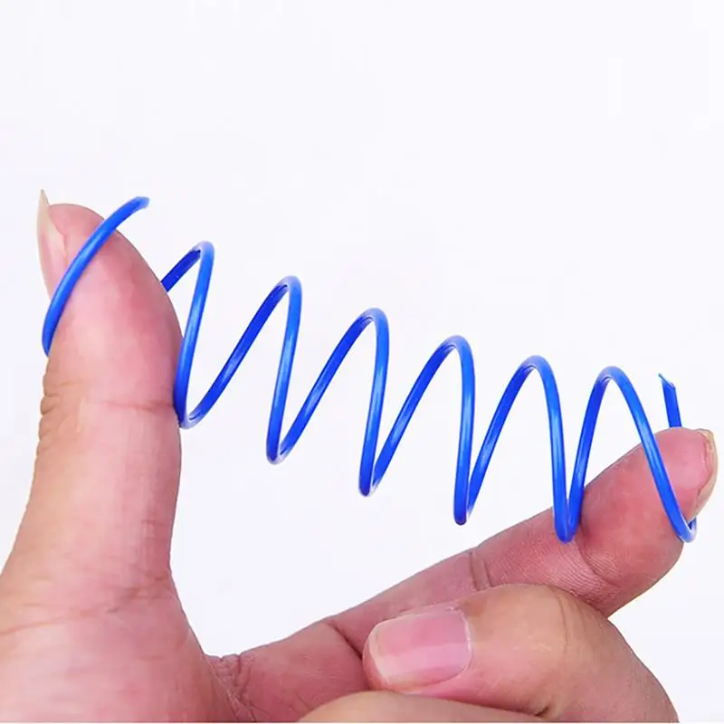 NEW 20Pcs Cat Spring Toy Plastic Colorful Coil Spiral Springs Pet Action Wide Durable Interactive Toys muelle gato Pet Favor Toy