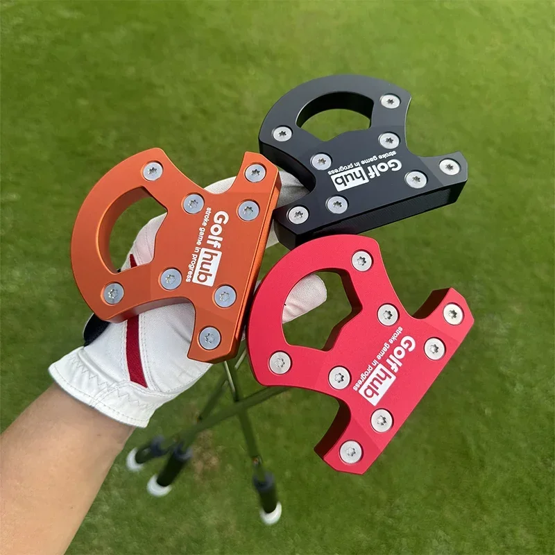 New zero-torque putter, right-hand golf putter, balance and stability design, groove design, forged rubber material, portable,