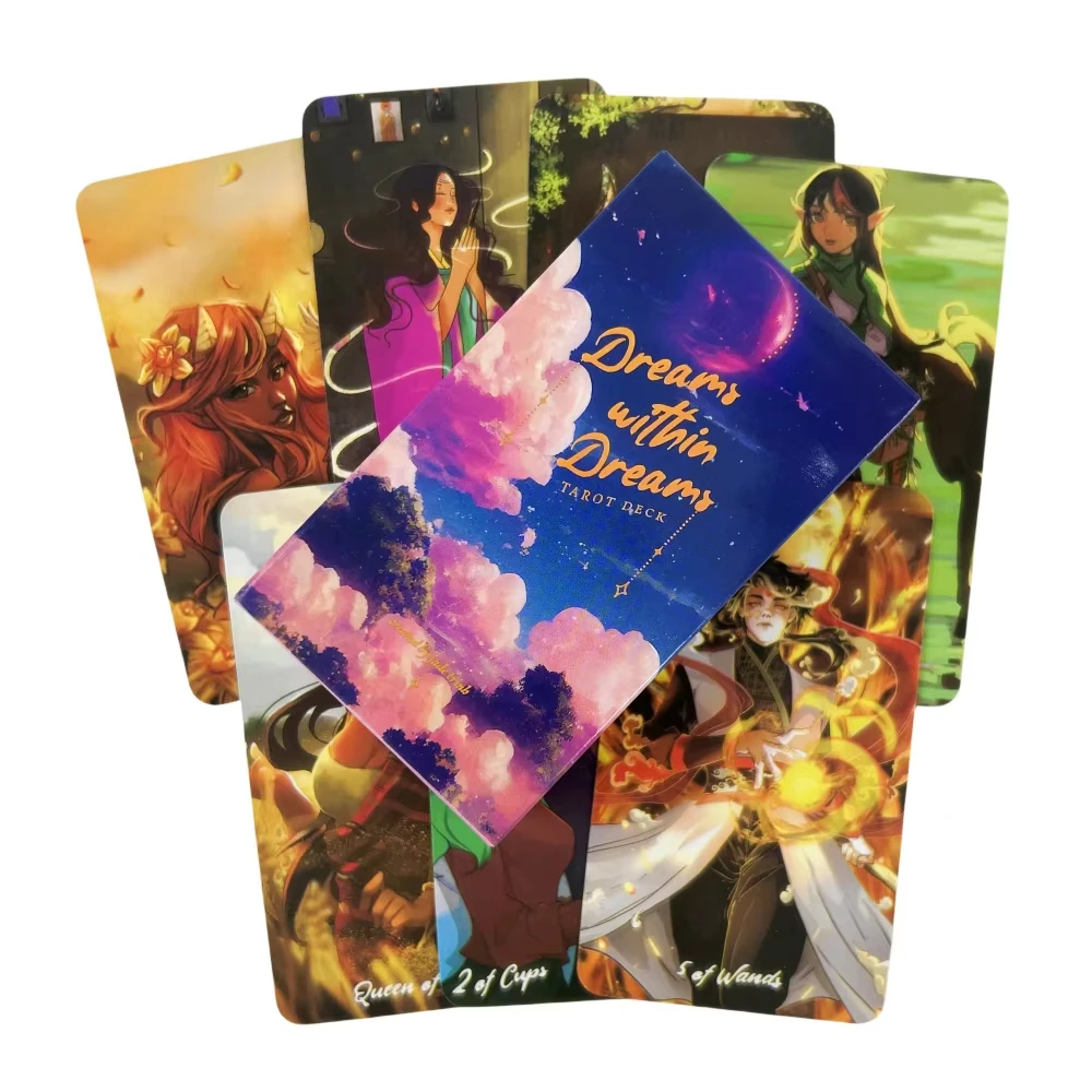 78 Stück Karten Praxis Wahrsagerei Träume innerhalb von Träumen Tarot Deck Tarotkarten und E-Buch Augur Brettspiel Hexerei Oracle
