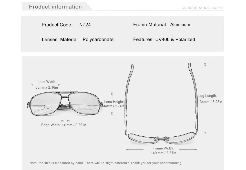 KINGSEVEN Aluminium Marke Polarisierte Sonnenbrille Männer Frauen Mode Rahmen Männlichen Spiegel Sonnenbrille Für Fahren Rot Design Tempel – Detail 2
