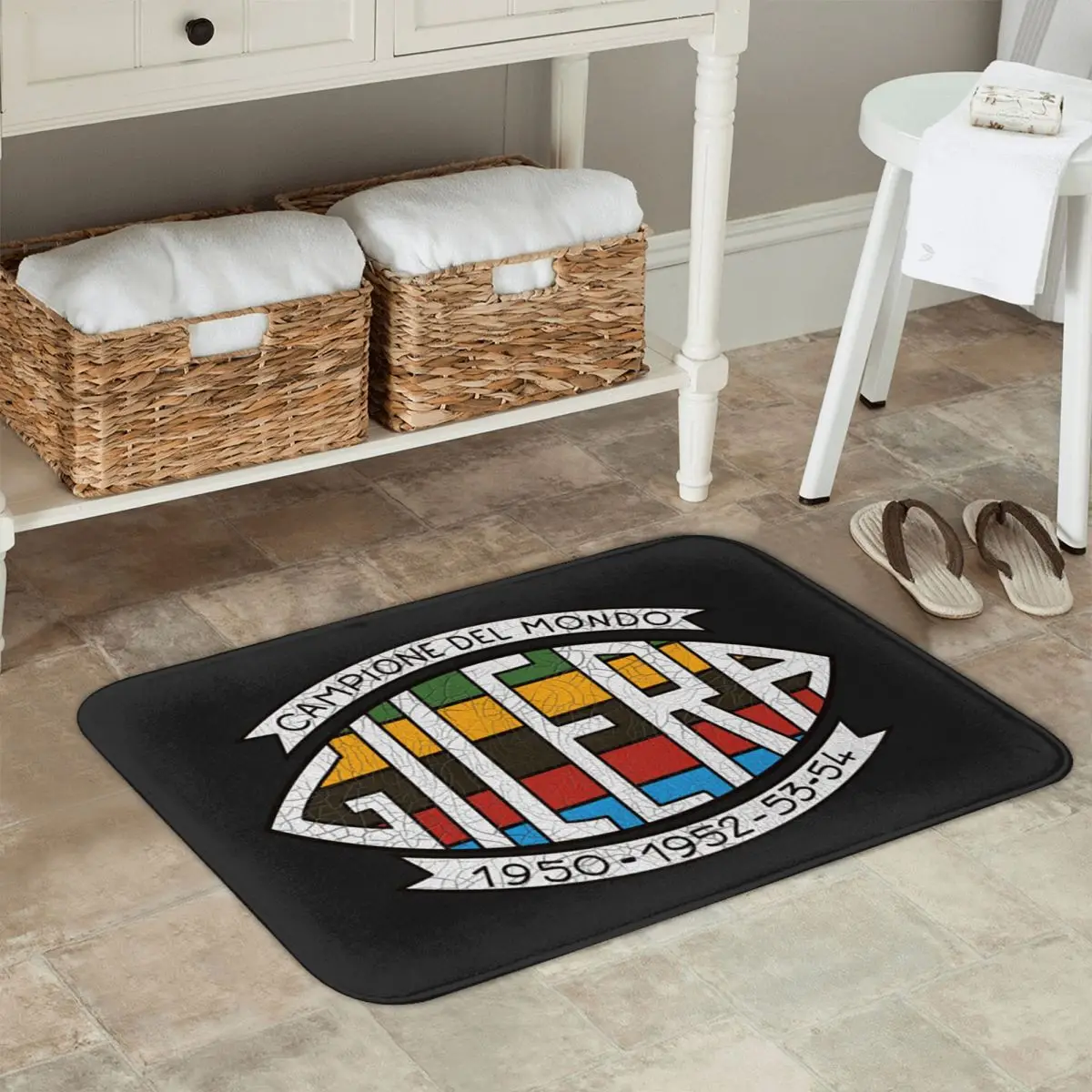 Legendary Italian Motorcycle World MotorManiac Doormat Kitchen Entrance Home Floor Mat Non-slip Carpet Rug for Footpad Mats