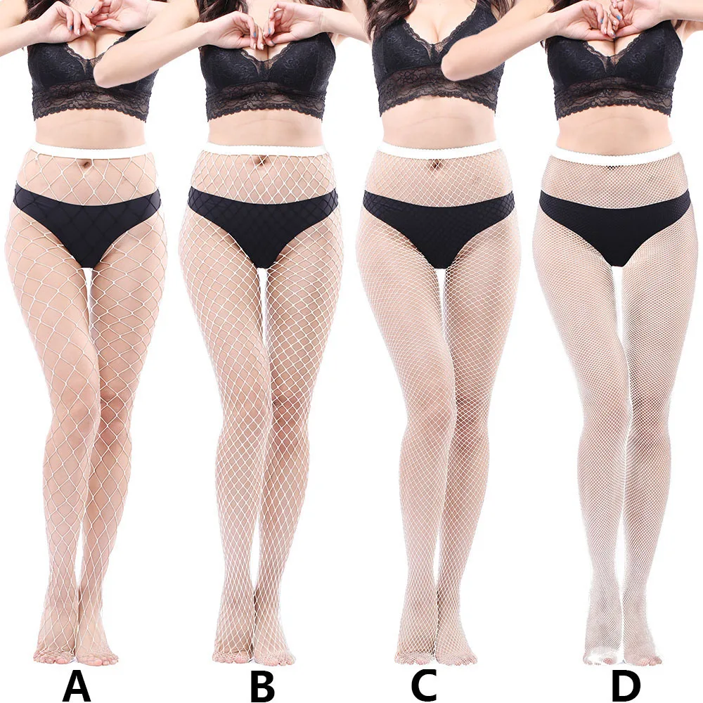 Sexy Pantyhose Non-slip Mesh Hollow Fishnet Stockings Exotic Apparel Tights Teddies Bodysuits Four Styles Thigh High Stockings