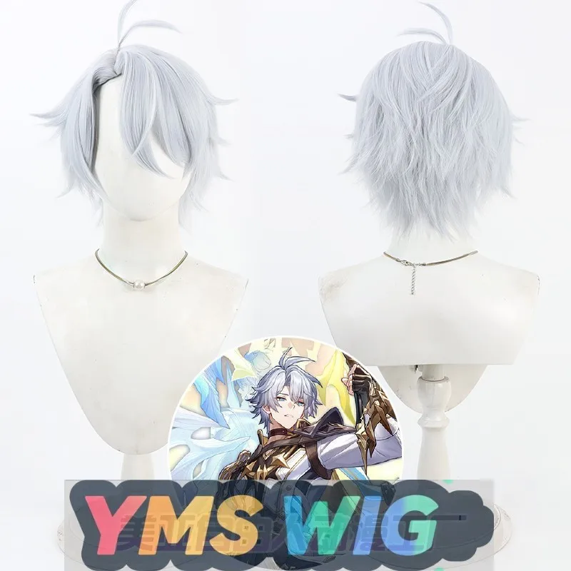 

【YMS WIG】Honkai Star Rail White Er Косплей Парик Phainon Стиль Кожи головы Голубой