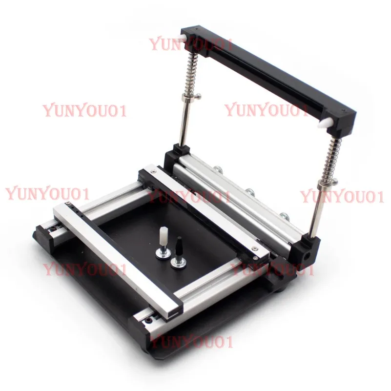 

100x100MM Manual Small Screen Printing Station SMT PCB Steel Mesh Solder Paste Printing Table