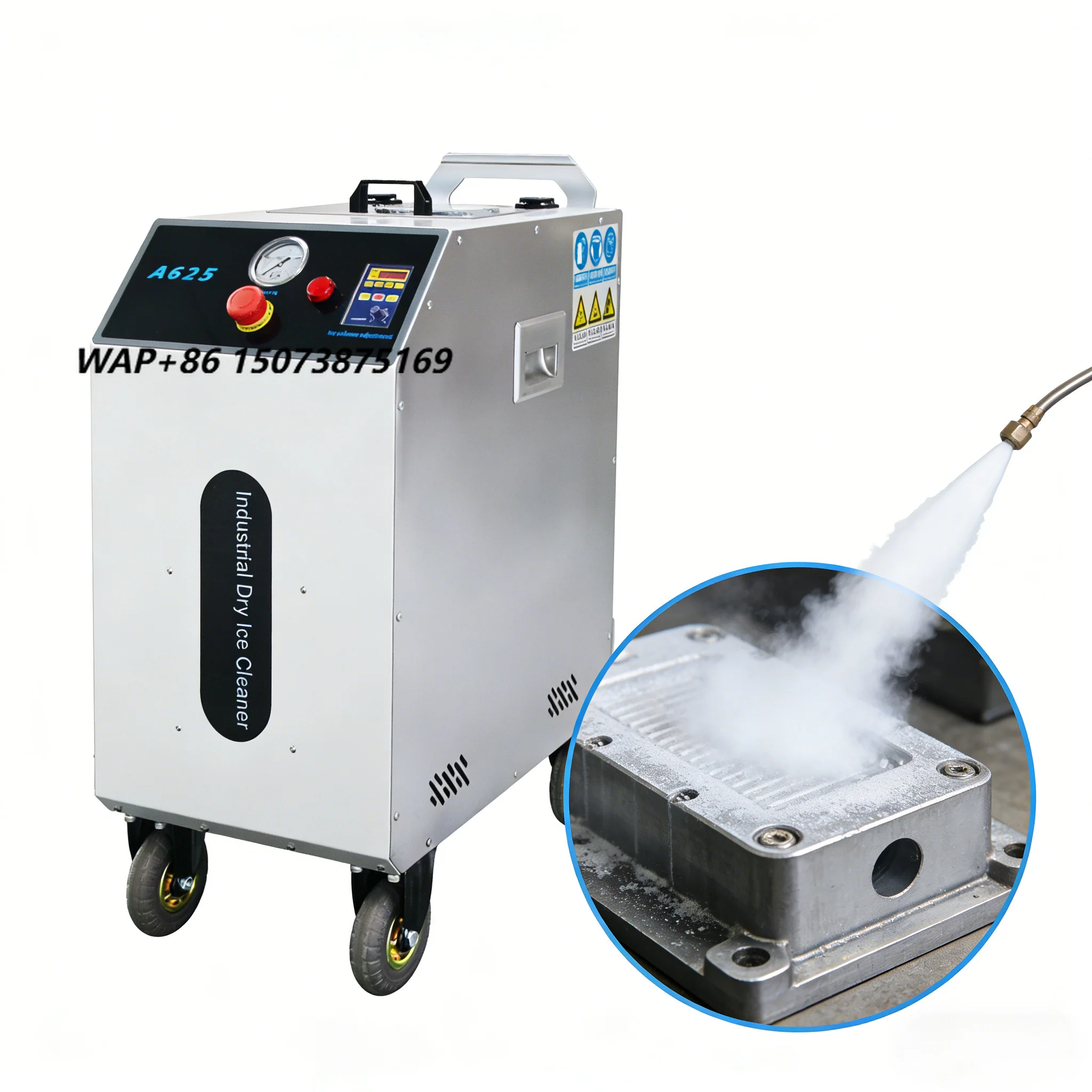 Mobile Dry Ice Blaster Dry Ice Cleaning Machine Vehicle Car Engine Carbon Deposit Remover Auto Dry Ice Blast Cleaning Equipment