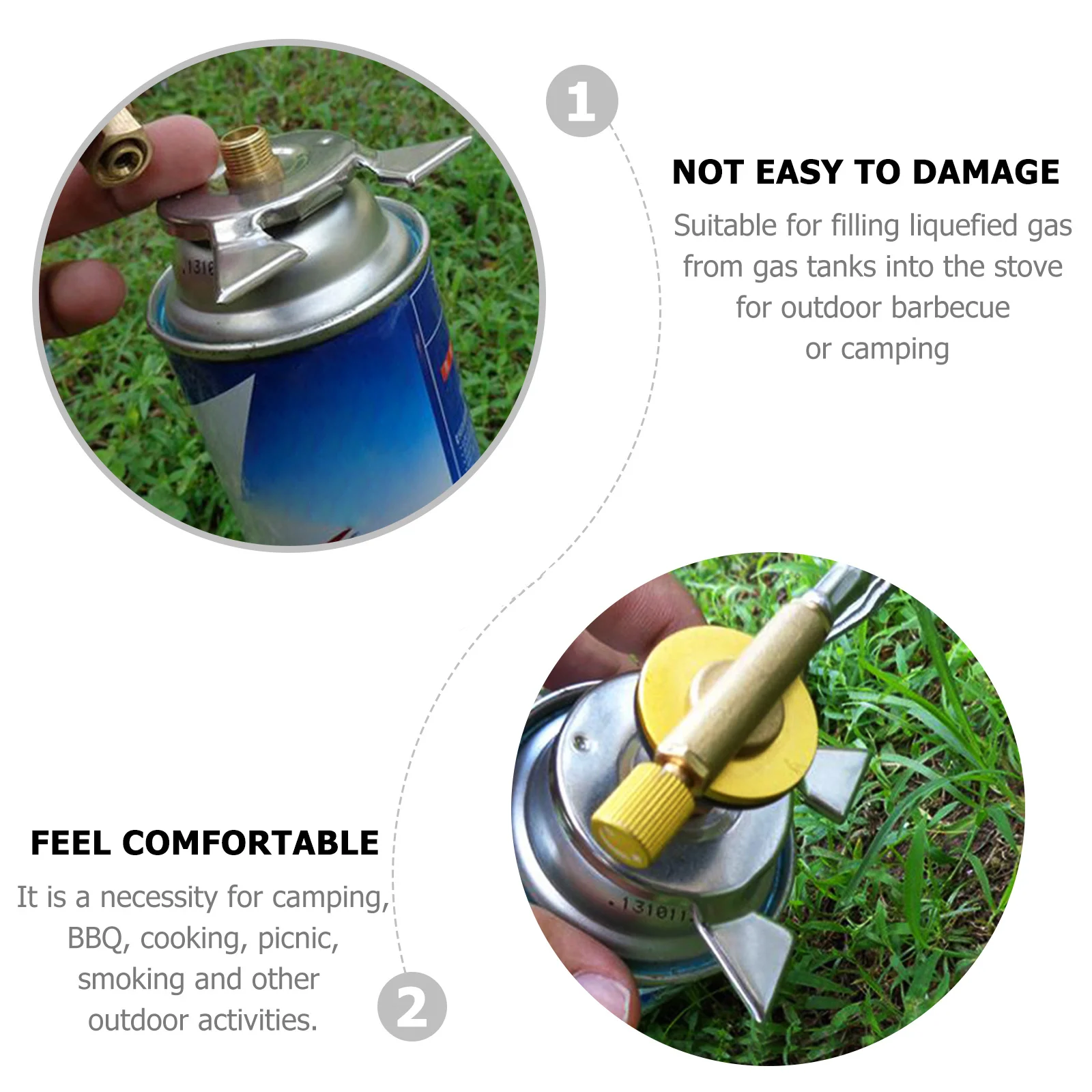 

1Set Camping Stove Adapter Propane Tank Converter Gas Tank Connector for Bbq Outdoor Portable Stove Conversion Head