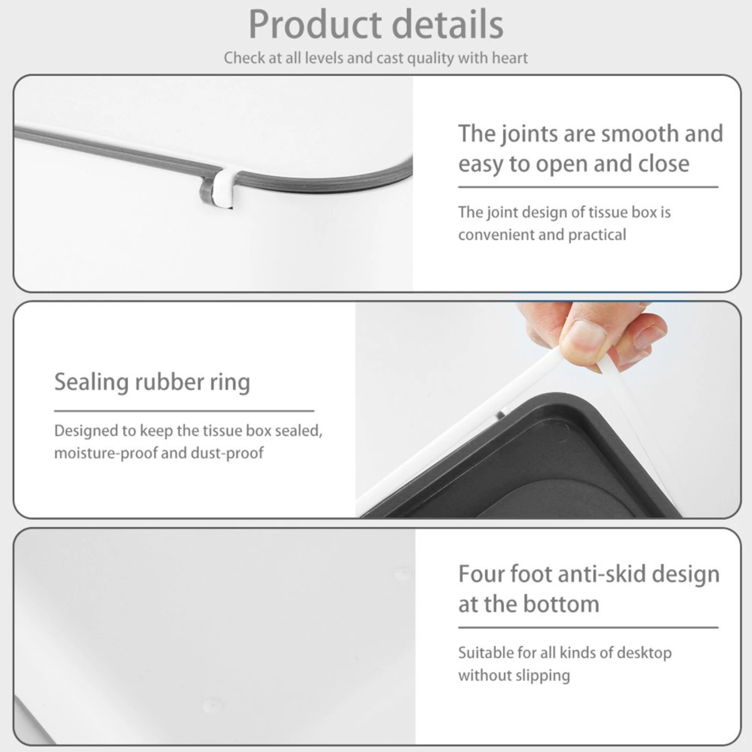 Baby Wipe Dispenser,Baby Wipe Holder Keeps Diaper Wipes Fresh, Easy Open & Close Wipe Container with Buckle Lid,Gray