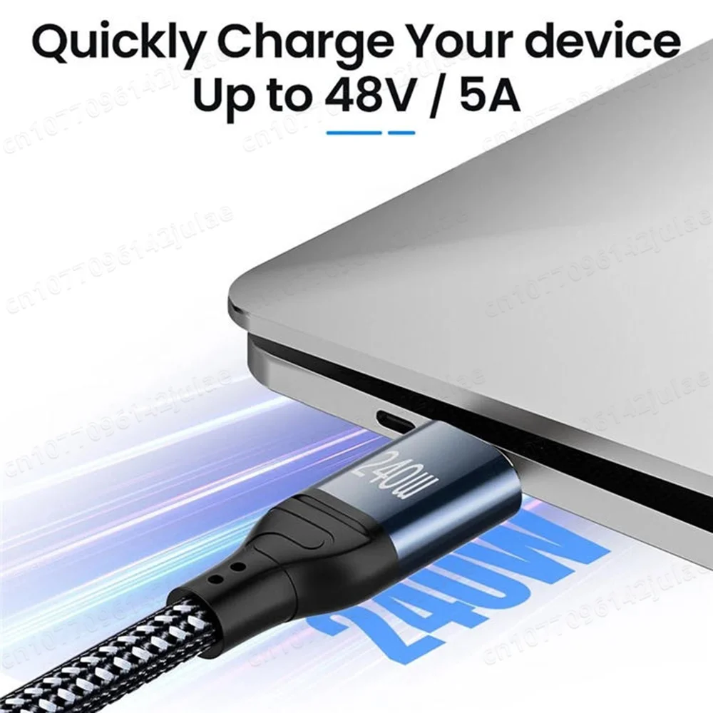 PD 240W USB C To USB C Fast Charging 2.0 Data Transfer Type C Cable laptop Charging 48V 5A QC4.0 0.5M 1M 1.5M 2M 3M USB C Cable