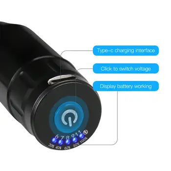 專業紋身旋轉機套裝無線電池筆藝術家化妝永久紋身用品 10 最佳銷售 紋身機桅杆 - №5