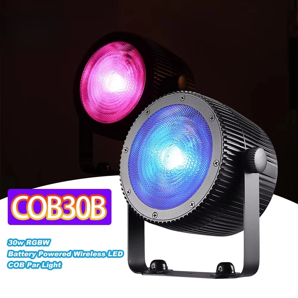 Rechargeable 30w Battery Powered Wireless Mini LED Par Uplight for Disco Party Stage Lights