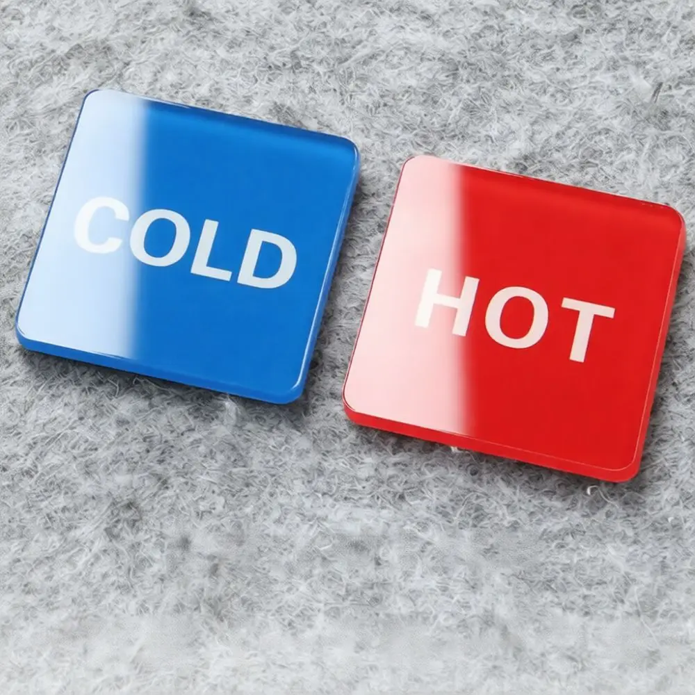 High Quality Hot Cold Water Pipe Sticker Waterproof Acrylic Identification Sign For Home Plumbing Maintenance