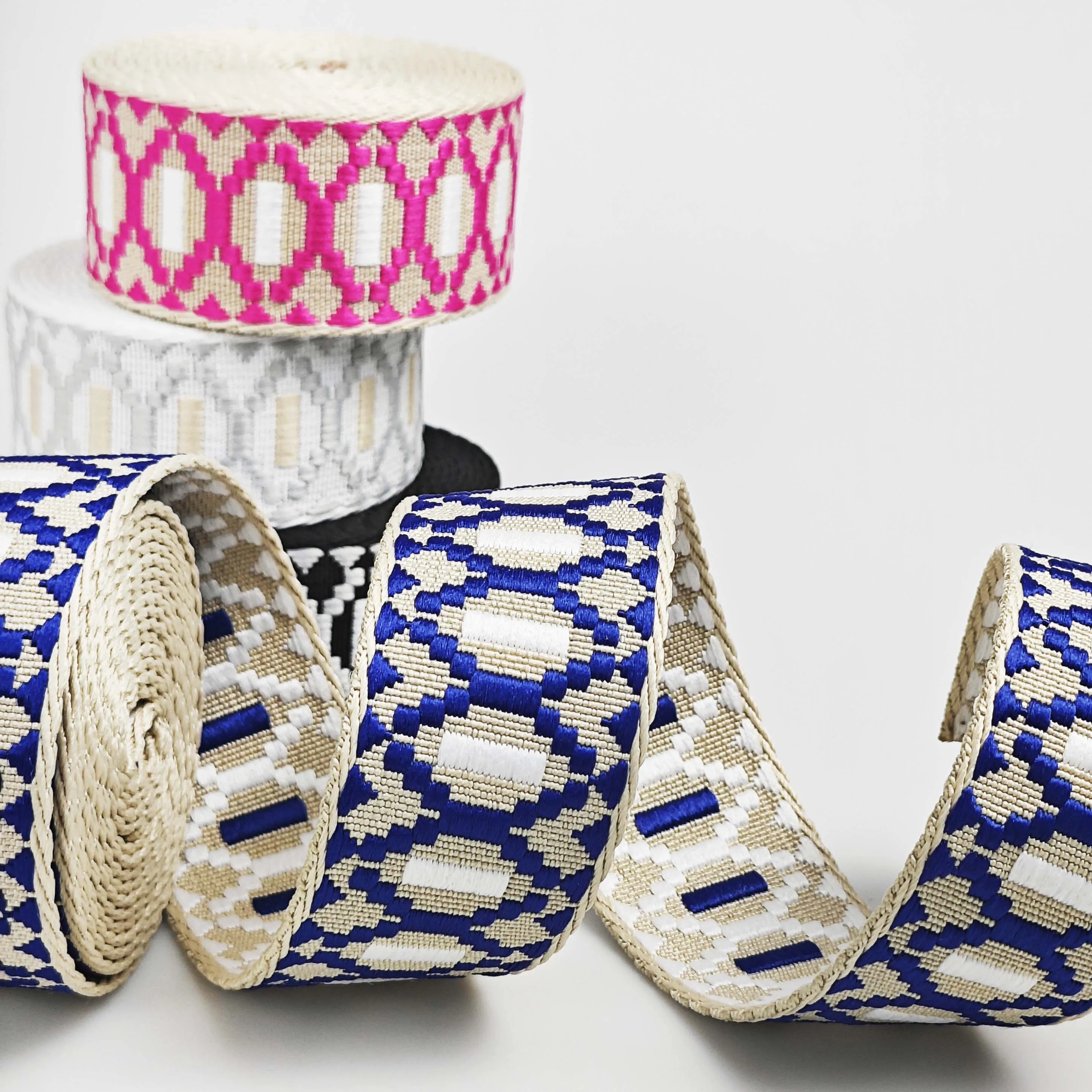 3 Yard 1.5 inch/3.80cm Ethnic Cobweb Pattern Bohemian Jacquarded Webbing Strap For Purse Bag DIY Crafting