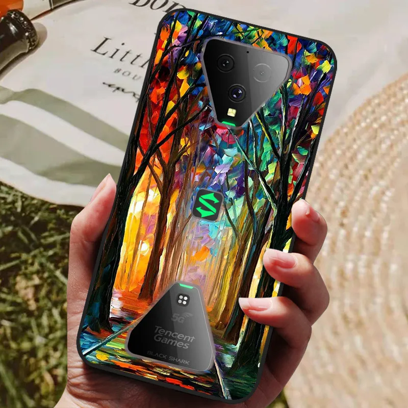 For Black Shark 3 3S Case Shockproof Flower Back Cover For Xiaomi Black Shark 3S 3 Pro 5G Soft Silicone Phone Fundas Bumper