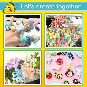 Fenrry Chenille Stem Pipe Cleaners Set, DIY Artesate Arts Dekorationen, Feste Farbe, 100pcs 10 Hauptverkaufsverzierung für Kleidung - №6