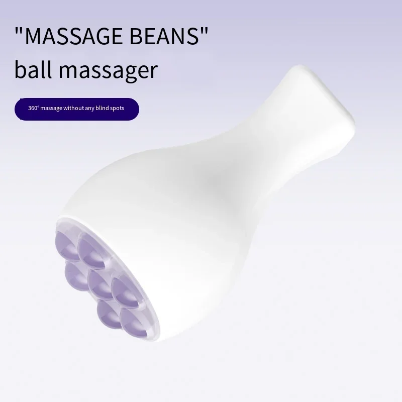 ピンククリスタルボールマッサージャーハンドヘルドボールマッサージャー翡翠ビーズ全身筋肉リラックスポータブル多機能ローラーマッサージツール