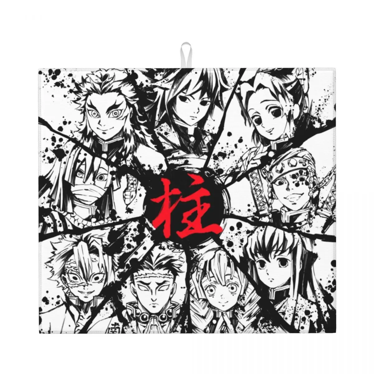 Manga Demon Slayers Dish Drying Pad Custom Absorbent Kimetsu No Yaiba Microfiber Fast Dry Drainer Mats