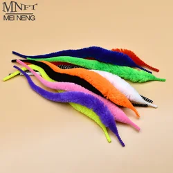 MNFT 12Pcs Mangum Dragon Tails Pike Muskie Steelhead Fly Tying Lure Saltwater Baitfish Fly Snake Wigle Tail Material Soft Worms