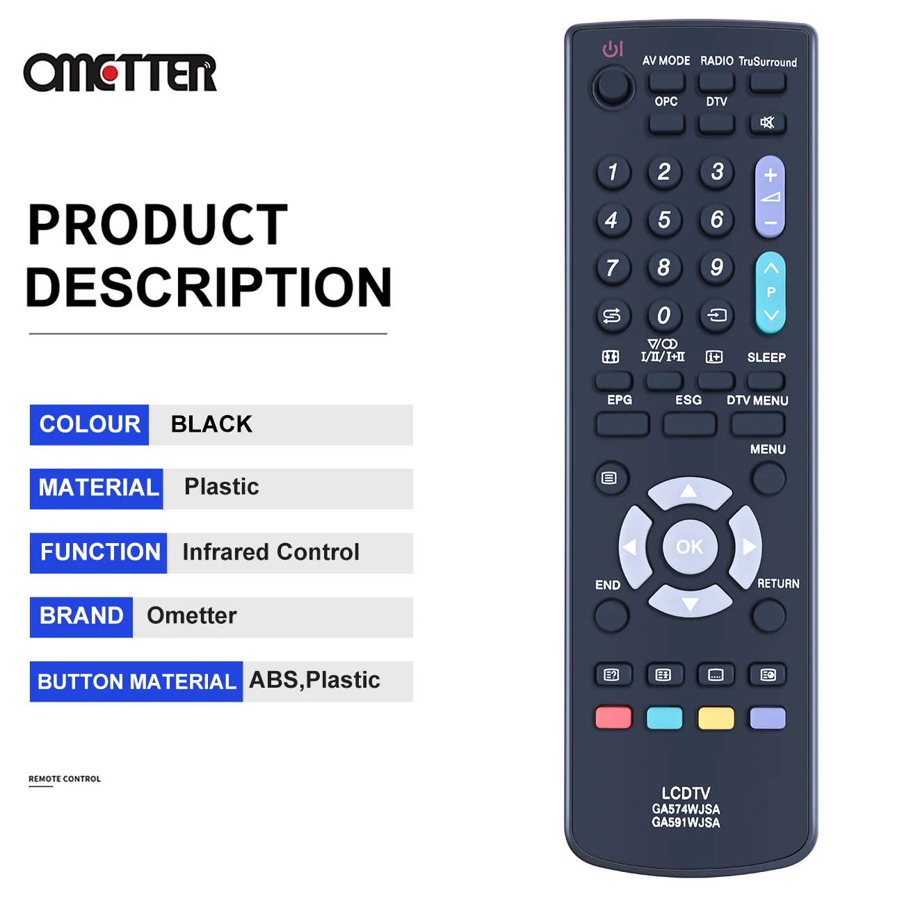 جديد GA574WJSA GA591WJSA مناسب لجهاز التحكم عن بعد للتلفزيون شارب LC-26AD5E-BK LC32AD5E LC-32DH65E LC-32WD1E LC-32WT1E #3