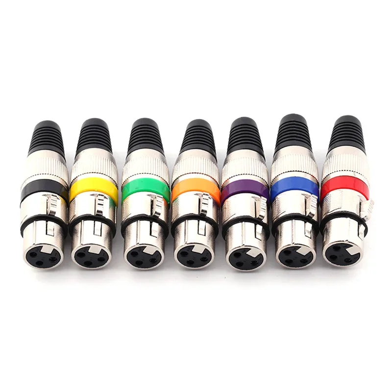 XLR 3-core Audio Mikrofon Stecker 3Pin Männlich Weiblich Canon DIY Mikrofon Metall Stecker Mehrfarbige Audio Canon symmetrischen Adapter