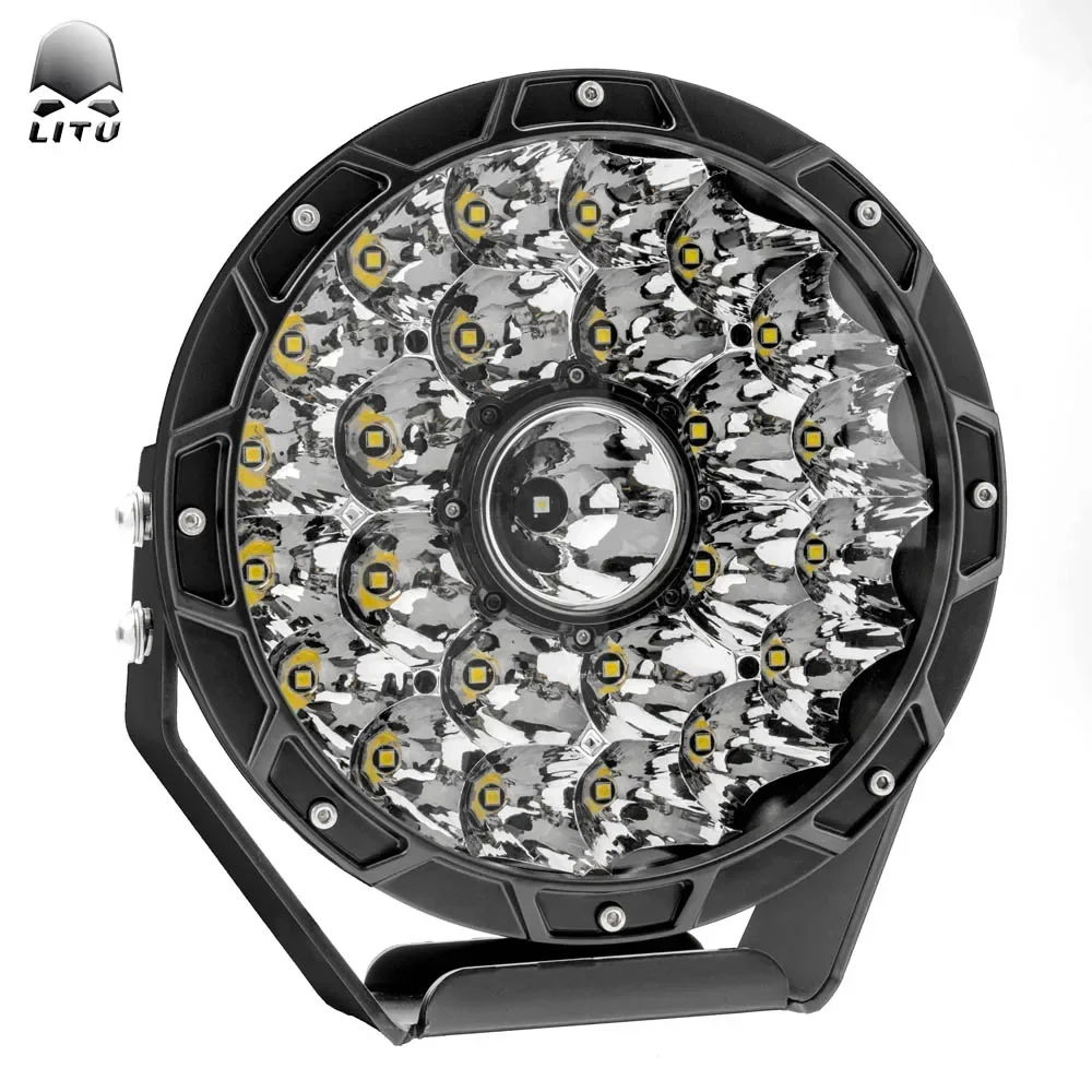 120w off road truck led laser work lamp 6000k high bright 9 inch truck tractor trailer driving light UTV ATV light system