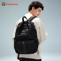 VOLUNTEER Men's Waterproof Backpacks 2024 New Travel Lightweight Backpack Man Oxford Cloth Large Capacity School Bag Men 1837-09