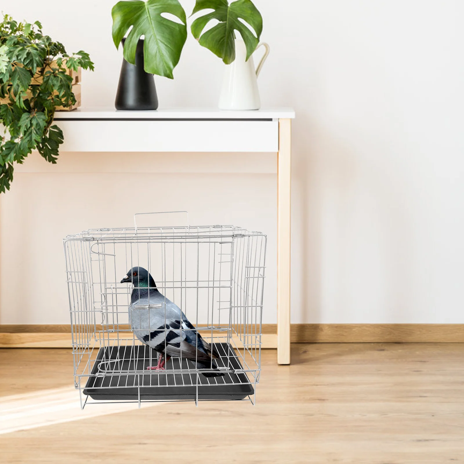 

Bird Breeding Cage Stainless Steel Construction for Pigeon Parrot Secure Lock Easy Maintenance Home Observation