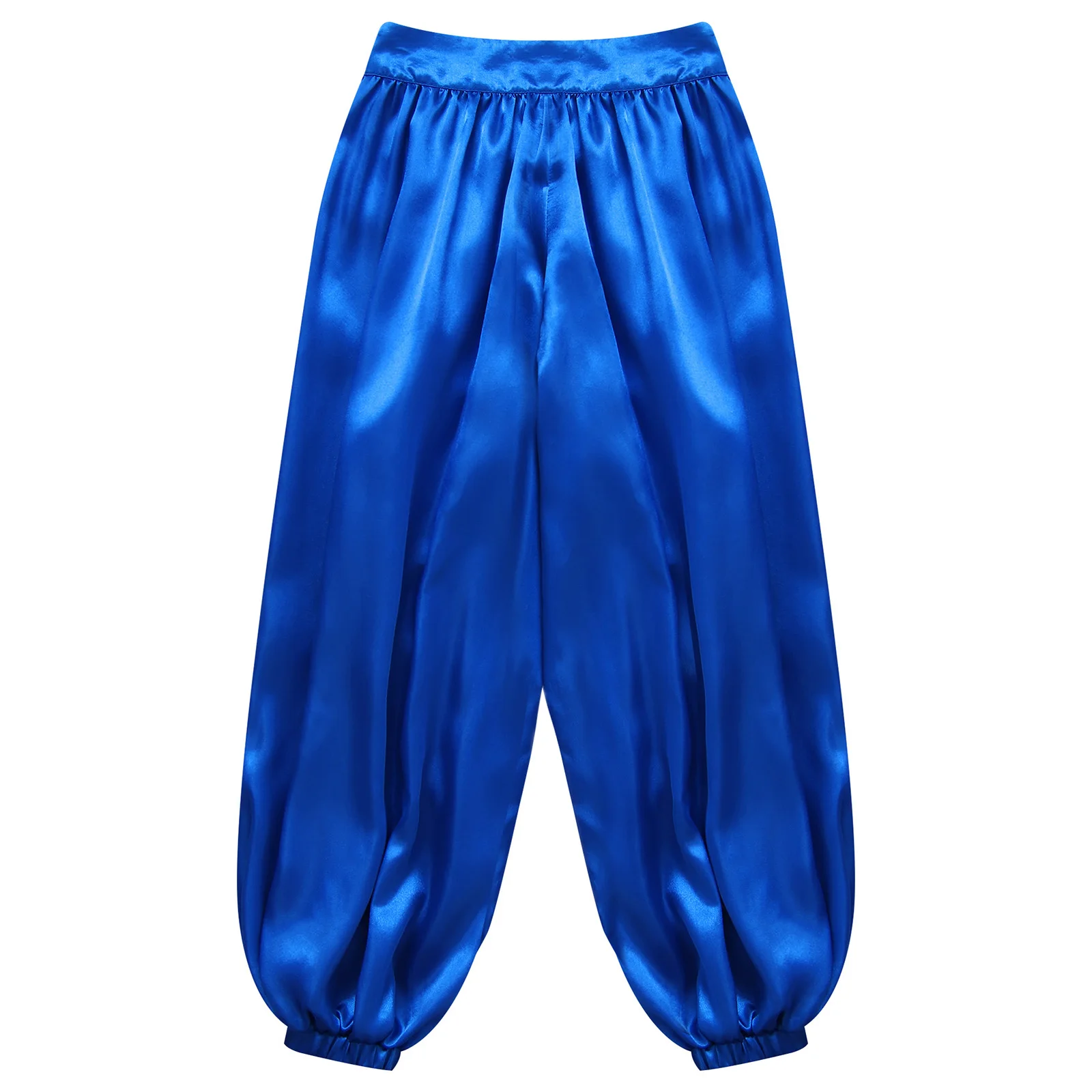 Costume de cosplay de pantalon de danse du ventre pour enfants, bouffant en satin à jambes larges pour la performance sur scène, soirée à thème Halloween, habillage pour filles