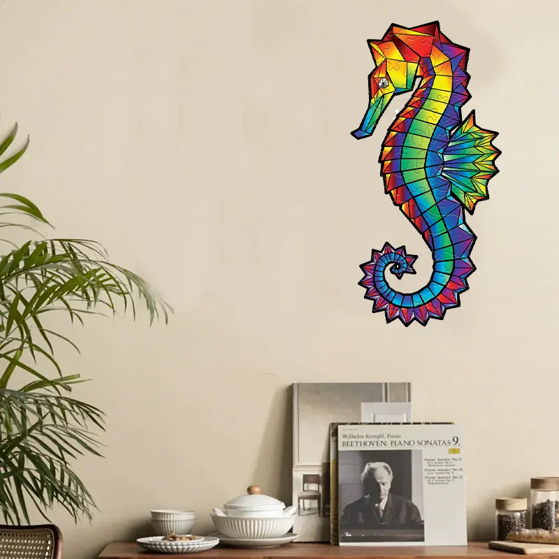 จิ๊กซอว์ไม้ของเล่นเพื่อการศึกษา Seahorse Theme ปริศนาจิ๊กซอว์สําหรับผู้ใหญ่