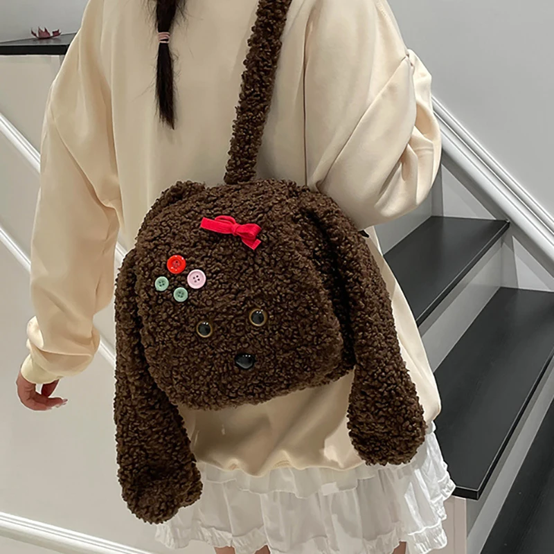 

Richme Furry Dog Backpacks Women 2025 Casual Daily Outgoing Cartoon Mochilas Para Mujer Aesthetic Y2K Trend Designer Bag Female