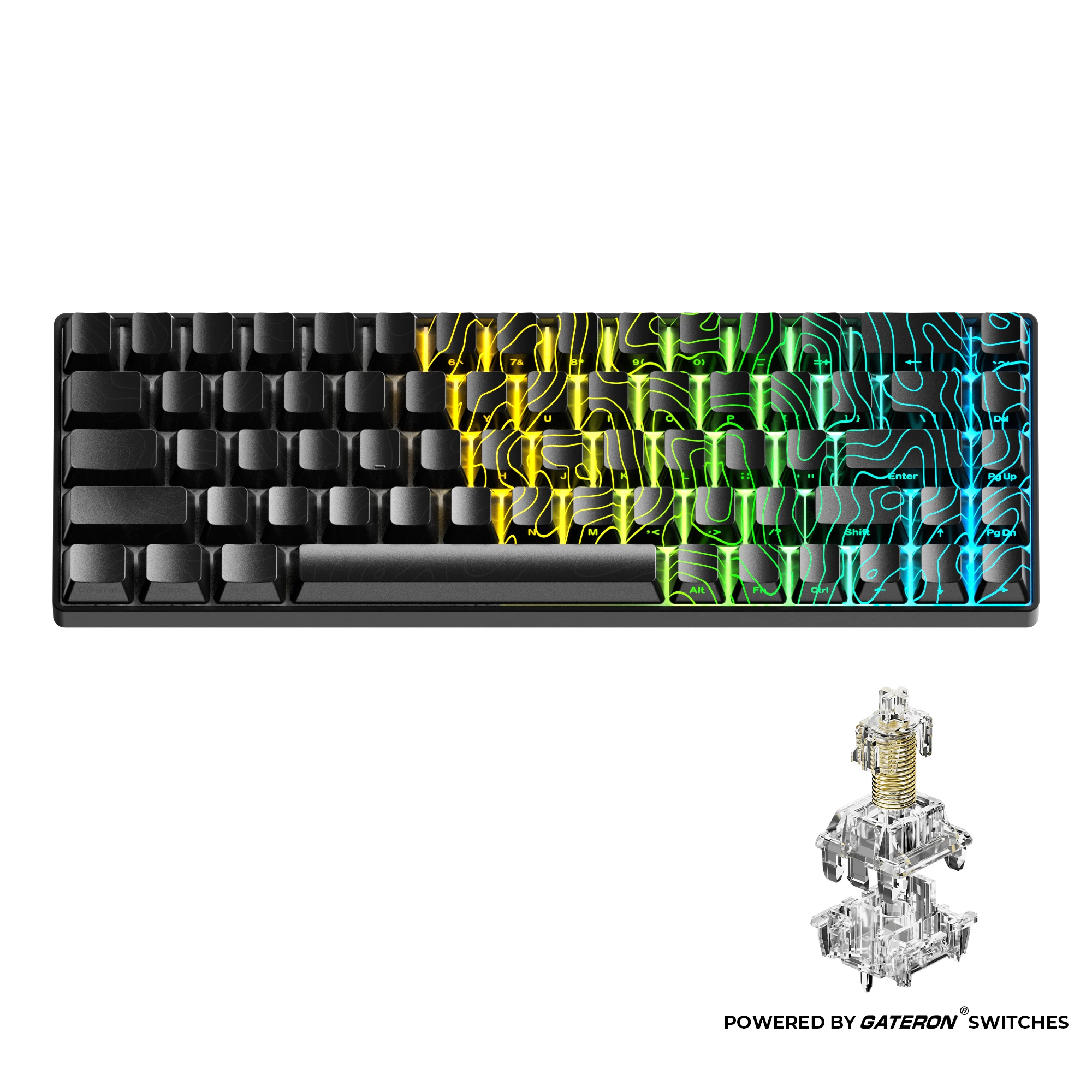XVX HE68 Max Rapid Trigger キーボード 60% パーセント、Gateron Magnetic Jade Max スイッチ搭載のホール効果キーボード、CNC アルミニウム ブラック