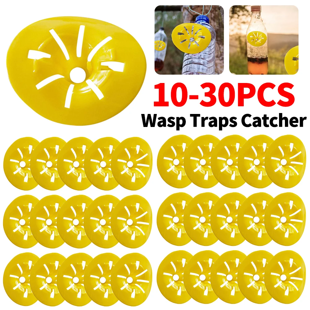 

10-30pcs Wasp Trap Catcher Flower Shape Flying Insects Funnel Trap Reusable Insects Bee Hornet Killer Garden Hanging Pest Tool
