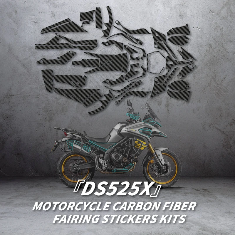 

Use For VOGE DS525X 2024 Motorcycle Accessories Carbon Fiber Stickers Kits Of Bike Decoration And Protection Refit Decals